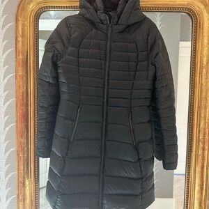 Lululemon “Brave the Cold” Black Hooded Puffer Coat